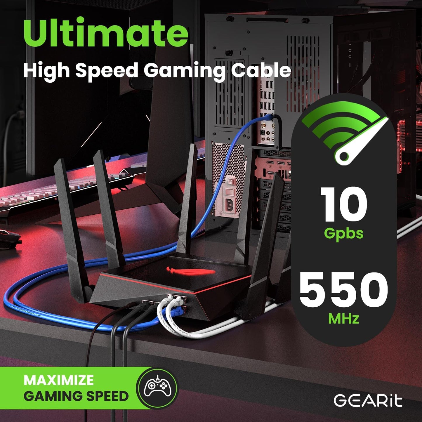 Cat 6 Ethernet Cable 5 Ft (24-Pack) - Cat6 Patch Cable, Cat 6 Patch Cable, Cat6 Cable, Cat 6 Cable, Cat6 Ethernet Cable, Network Cable, Internet Cable - Black 5 Feet